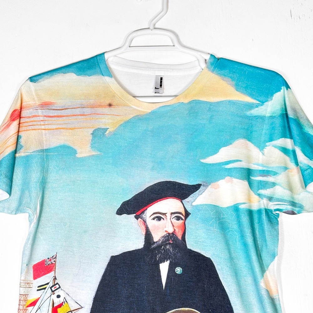 American Apparel Henri Rousseau Self Portrait All Over Print T-Shirt Mens M Art